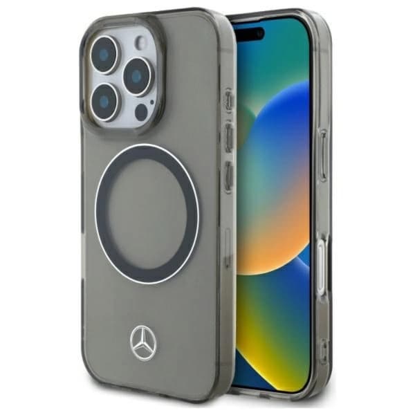 Mercedes Mobilskal till iPhone 16 Pro Max Magsafe Printed Logo - Svart Black