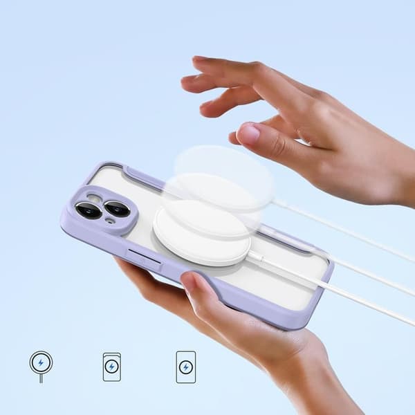 Dux Ducis iPhone 14 Plånboksfodral Magsafe Skin X Pro - Lila Lila