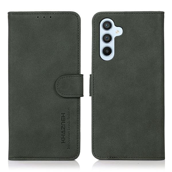 KHAZNEH Plånboksfodral för Samsung Galaxy S26 Plus Konstläder Ställ - Grön