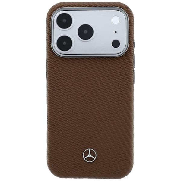 Mercedes Mobilskal för iPhone 17 Pro MagSafe Läder Wood Effect - Kamel
