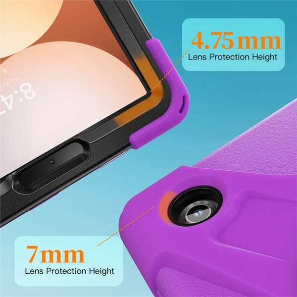 Mobilskal till Galaxy Tab A11 Kickstand Silikon Axelrem Lila
