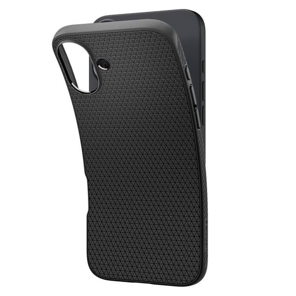 Spigen Telefontaske til iPhone 16 Liquid Air - Mat Sort Svart