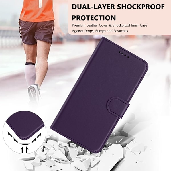 iPhone 17 Pro Plånboksfodral Anti Drop - Lila Lila