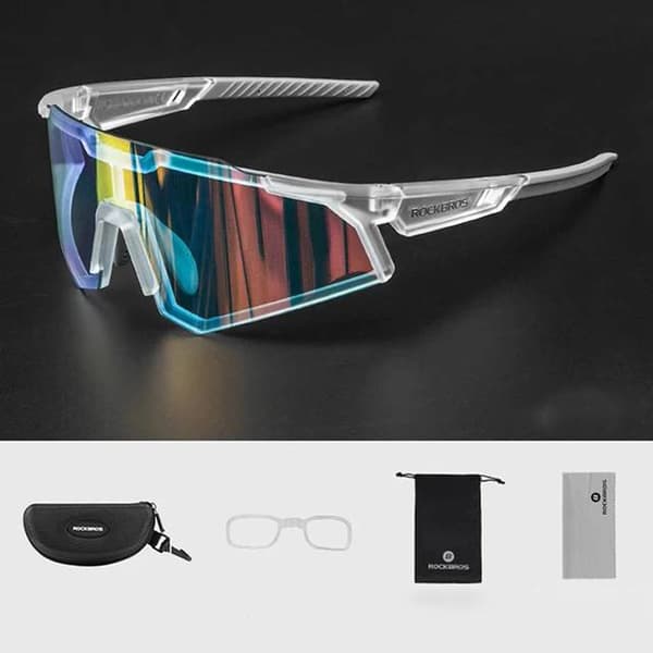 Rockbros photochromic Cykelglasögon UV400 - Vit Vit