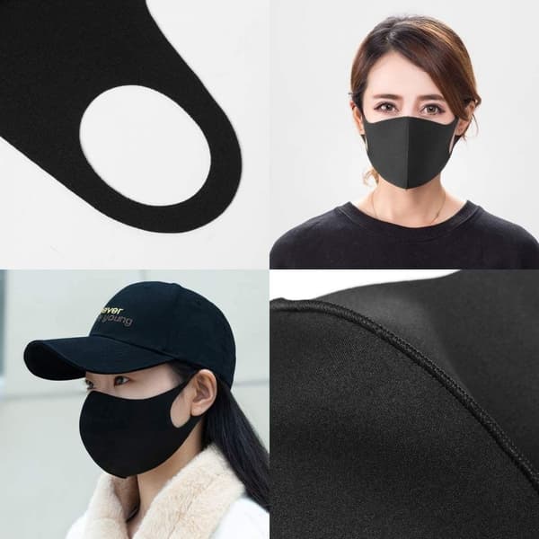 1 Pack Tvättbar mask Munskydd Skyddsmask Blå Blue