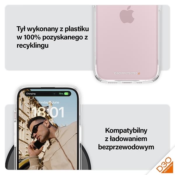 PanzerGlass Mobilskal till iPhone 15/14/13 D3O Military Grade