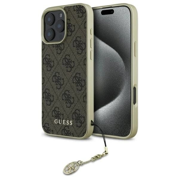 Guess Mobilskal till iPhone 16 Pro 4G Charms Collection - Brun Brun
