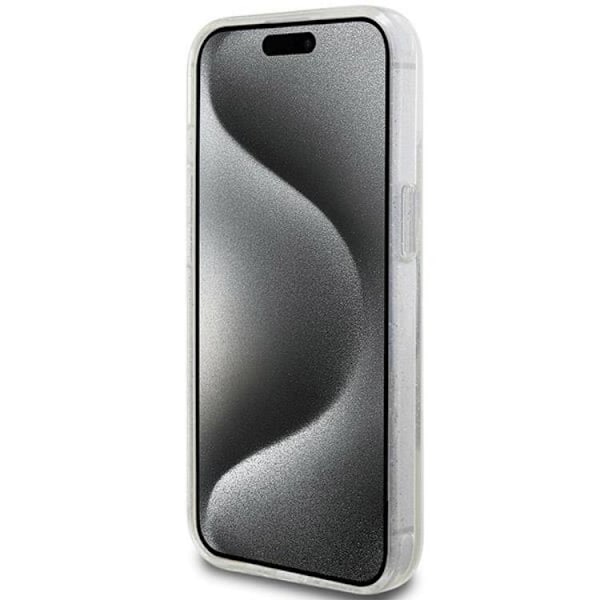 Guess Mobilskal till iPhone 15/14/13 MagSafe Ringställ Script Glitter Transparent