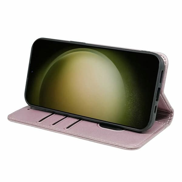 Plånboksfodral för Samsung Galaxy S26 Plus Magnetiskt Konstläder - Roséguld