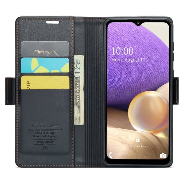 CASEME Plånboksfodral Konstläder för Samsung Galaxy A32/M32 5G - Svart