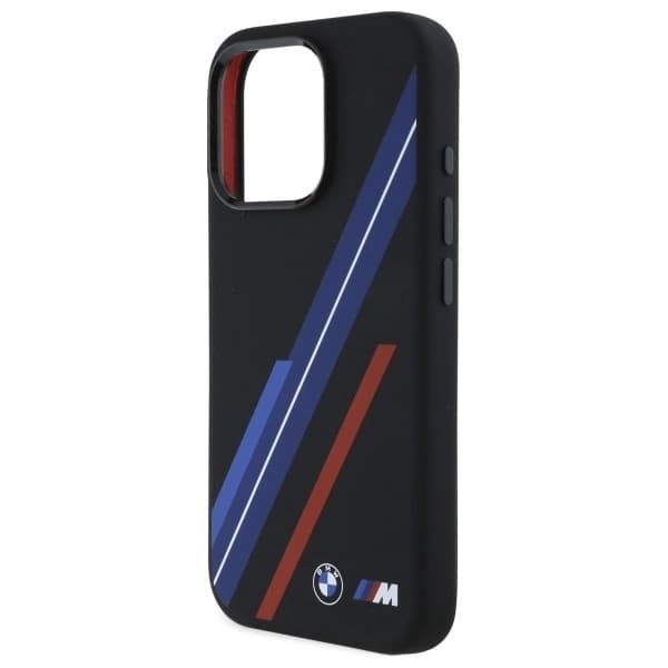 BMW Mobilskal till iPhone 16 Pro MagSafe Silikon Random Lines - Svart Black