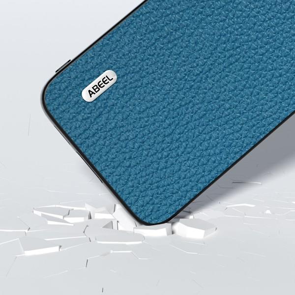 ABEEL Samsung Galaxy S23 FE Plånboksfodral Äkta Läder Blå