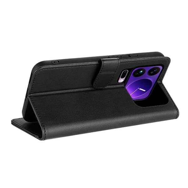 AZNS Xiaomi 17 Pro Max Plånboksfodral Konstläder - Svart