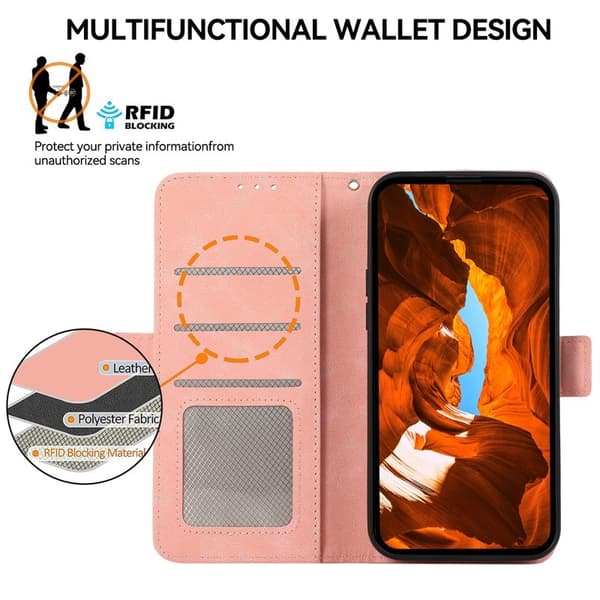 ABEEL Xiaomi 17 Pro Max Plånboksfodral Konstläder Ställ Rosa