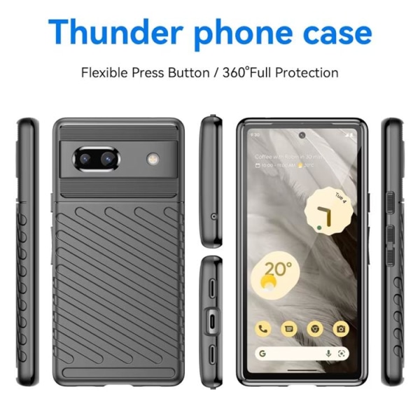 Google Pixel 7a Mobile Cover Thunder TPU - musta