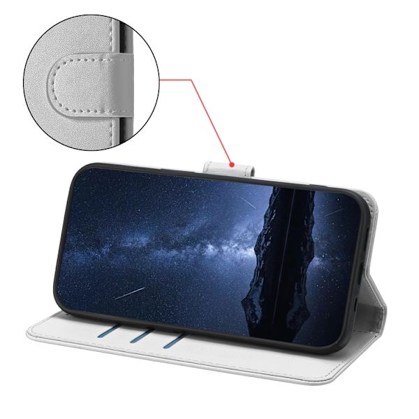 iPhone 17 Pro Plånboksfodral Anti Drop - Silver Silver