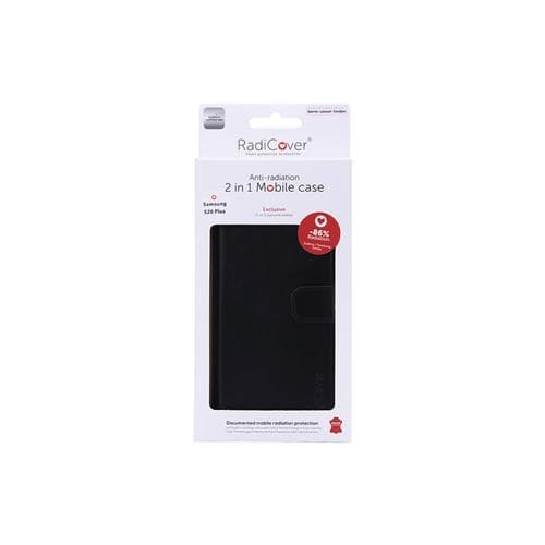 RADICOVER Strålingsbeskyttende pungetui PU Samsung S20 Plus - Sort Black