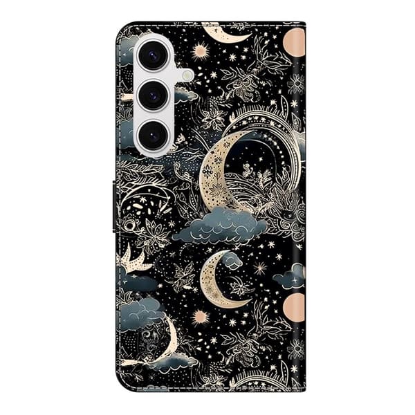 Samsung Galaxy S26 Plånboksfodral Konstläder Med Ställ - Måne