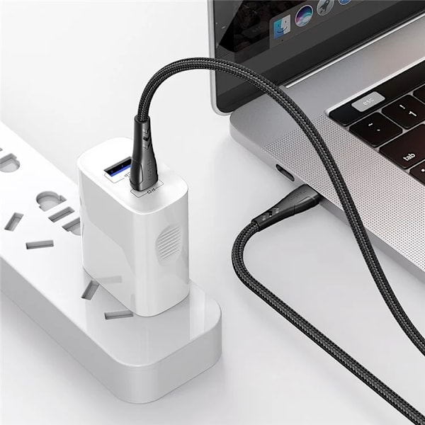 MCDODO USB-C - USB-C Kabel 0.2M Fast - Svart Svart