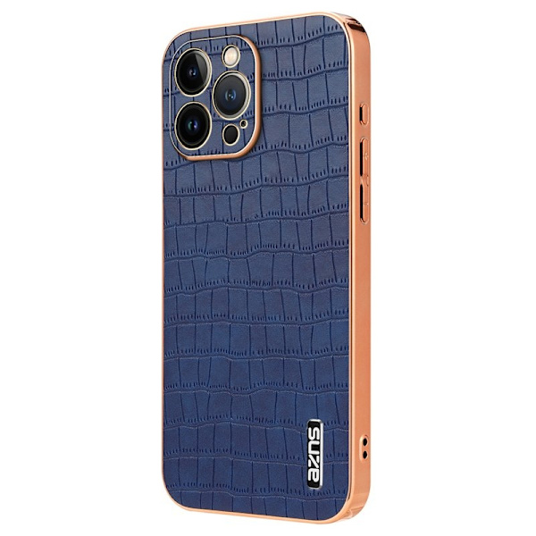 AZNS iPhone 14 Pro Max Plånboksfodral Konstläder - Blå