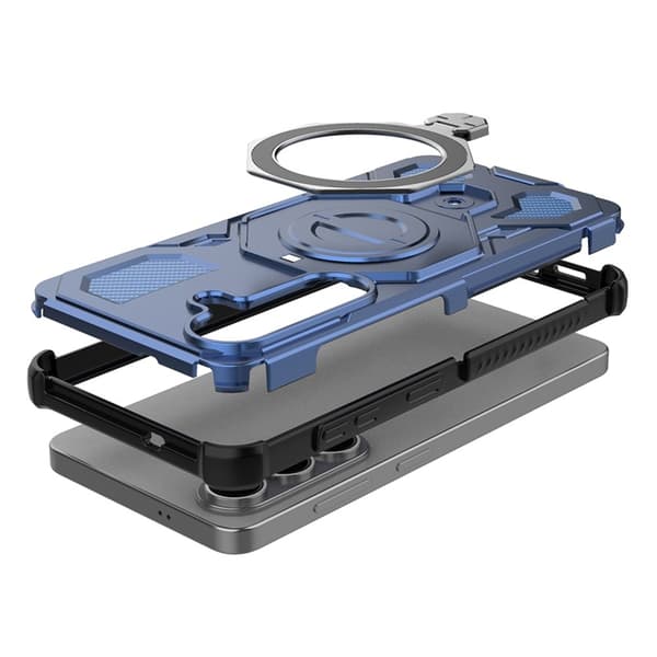 Mobilskal till Galaxy S26/S26 Pro Rotating Metal Kickstand - Mörkblå Blå