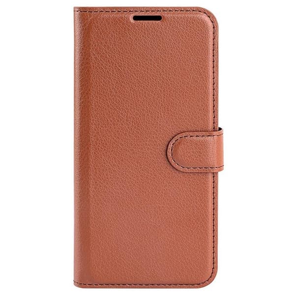 Litchi Flip iPhone 14 Plus Pungeetui - Brun Brun