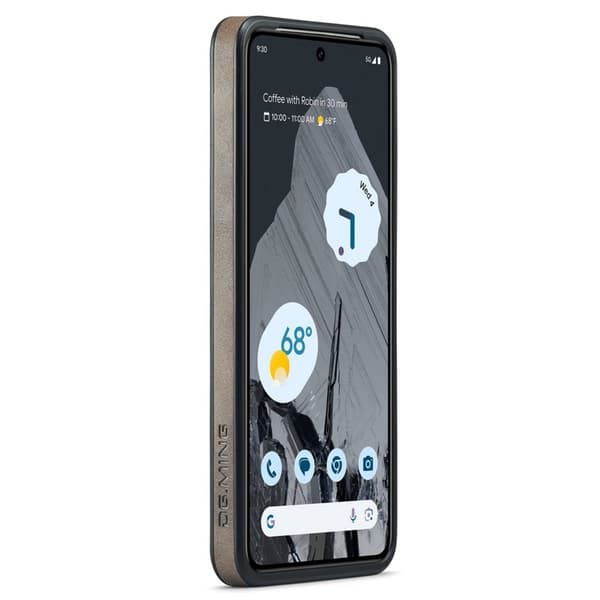 DG.MING Mobilskal till Google Pixel 8 Pro PU Läder Stöttålig - Brun