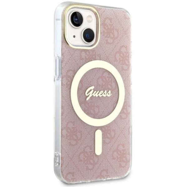 Guess iPhone 14 Plus Mobilskal MagSafe - Rosa