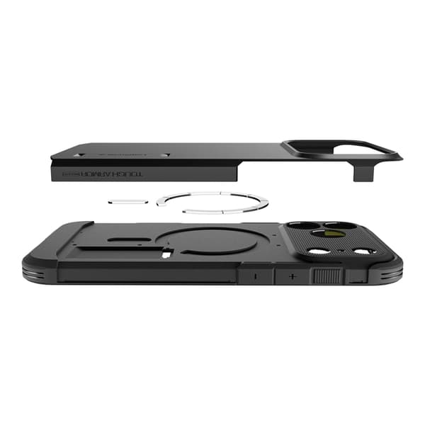 Spigen telefontaske til iPhone 17 Pro Magsafe Tough Armor - Gunmetal Grå