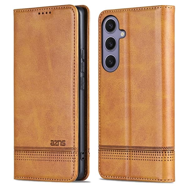 AZNS Samsung Galaxy S25+ Plånboksfodral Konstläder - Brun