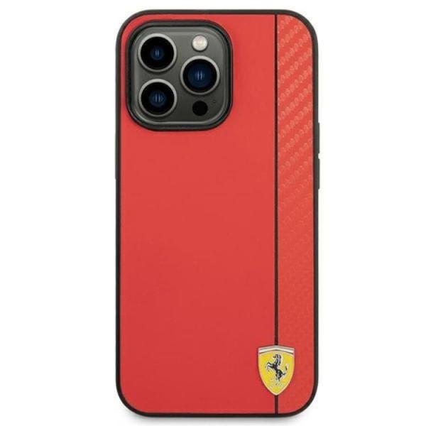 Ferrari iPhone 14 Pro Skal Hård Carbon - Röd
