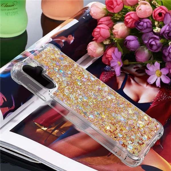Galaxy A54 5G Mobilskal YB Quicksand Glitter TPU - Guld
