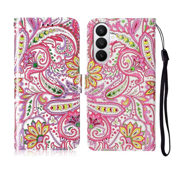 Plånboksfodral för Samsung Galaxy S26 Plus Konstläder med rem - Datura