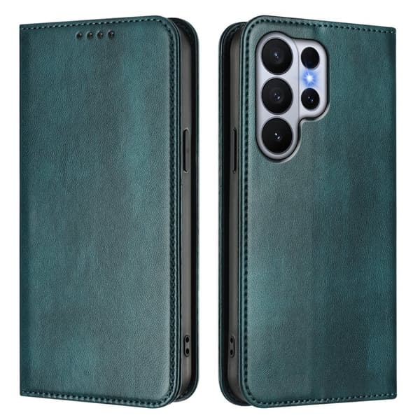 Samsung Galaxy S26 Ultra Plånboksfodral Konstläder RFID Skydd - Grön