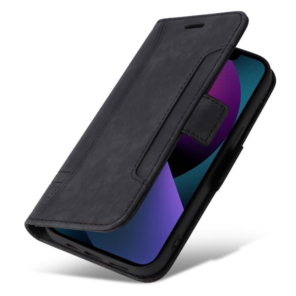 BETOPNICE 001 iPhone 15 Plånboksfodral i Konstläder - Svart