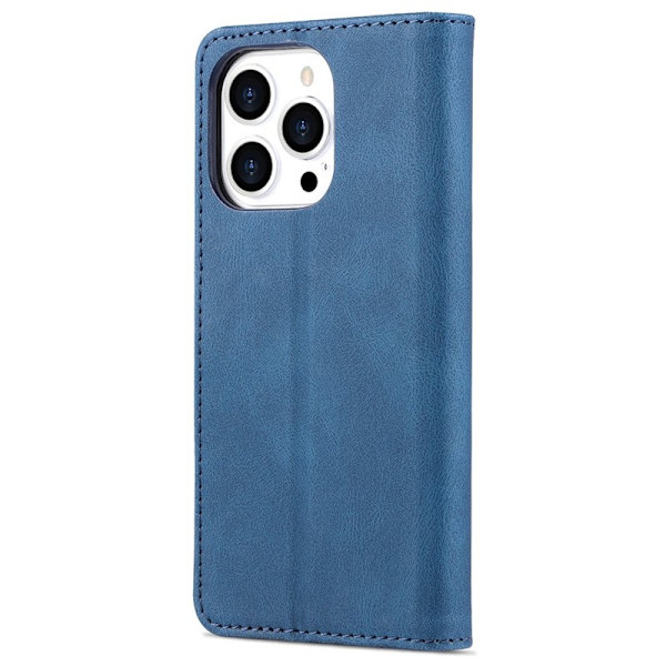 AZNS iPhone 13 Pro Plånboksfodral Konstläder - Ställfunktion - Blå