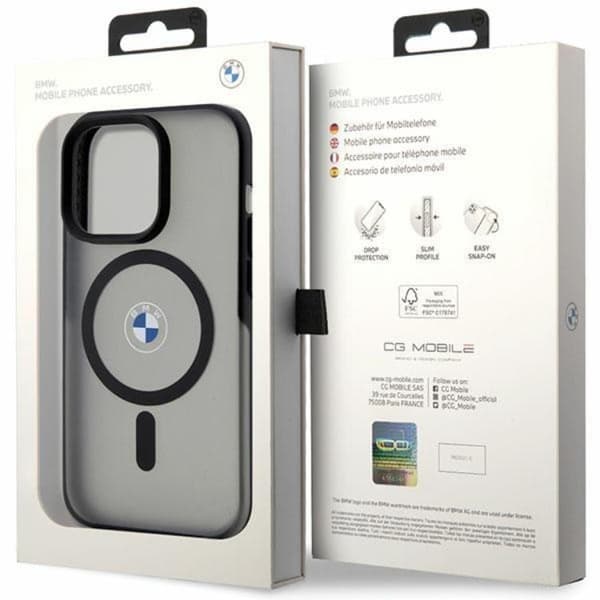BMW iPhone 14 Plus -puhelimen kuori Magsafe Signature - Musta Black