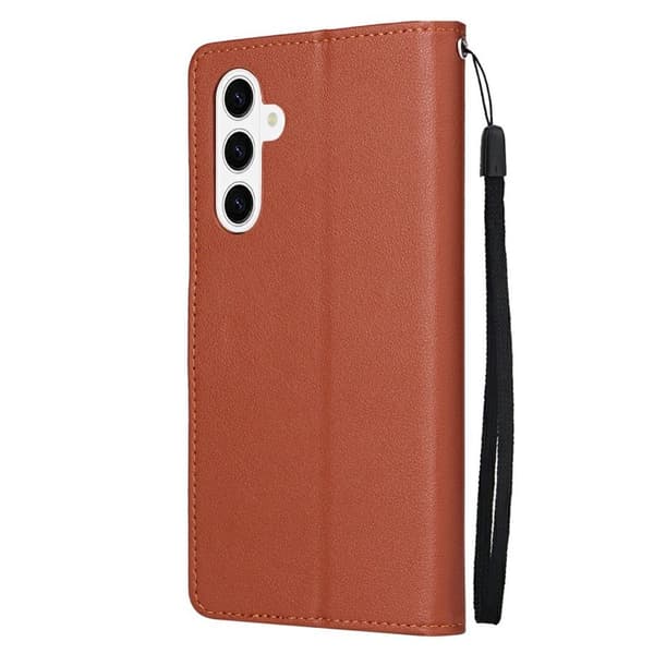 Samsung Galaxy S26 / S26 Pro Plånboksfodral Ställ Konstläder - Brun
