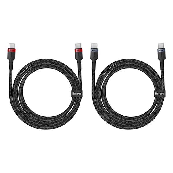 Baseus USB-C till USB-A kabel Cafule 100W 1m 2 st