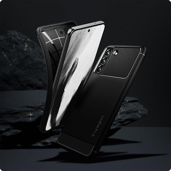 Spigen Rugged Armor Cover Galaxy S21 FE - Mat Sort Black
