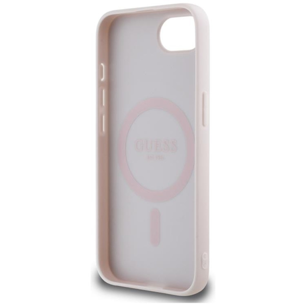 Guess Mobilskal till iPhone 16e MagSafe Peony Script Logo - Brun Brun