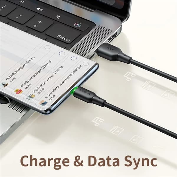 MCDODO USB-A - USB-C 6A Kabel 1.2M CA-475 Alpha - Svart Svart