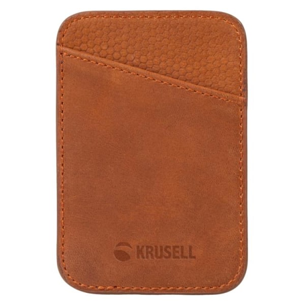 Krusell Magnetic MagSafe -korttipidike iPhonelle - konjakki