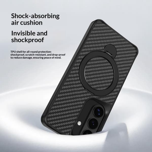 Mobilskal för Samsung Galaxy S26 Plus Magnetiskt Kickstand TPU + PC - Grå