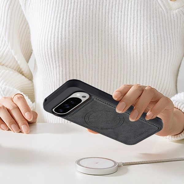 LC.IMEEKE Google Pixel 10 Pro Plånboksfodral Konstläder - Svart