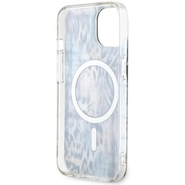 Guess iPhone 14 Mobilskal MagSafe Leopard - Sininen Blå