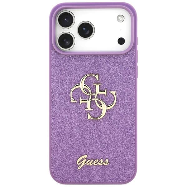 Guess Mobilskal till iPhone 17 Pro Max Fixed Glitter Big 4G - Lilac Lila