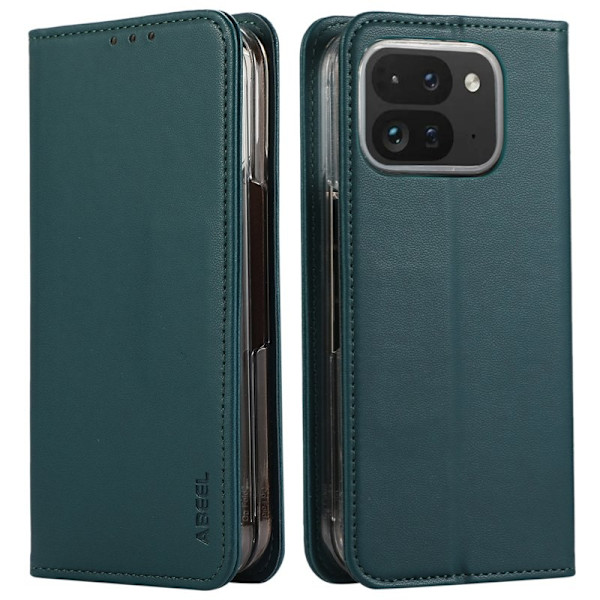ABEEL Google Pixel 9 Pro Plånboksfodral RFID-Skydd Konstläder Flip Grön