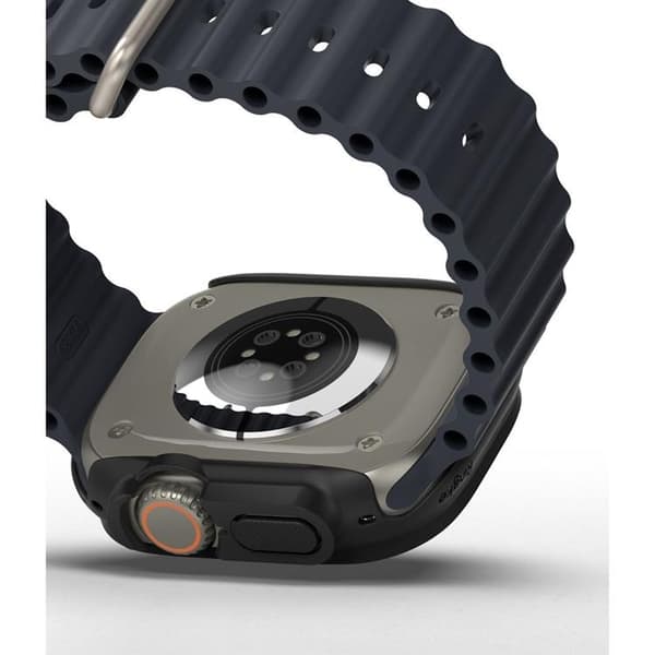 [2-Pakke] Ring Apple Watch Ultra (49mm) Etui Slank - Klar/Sort Black