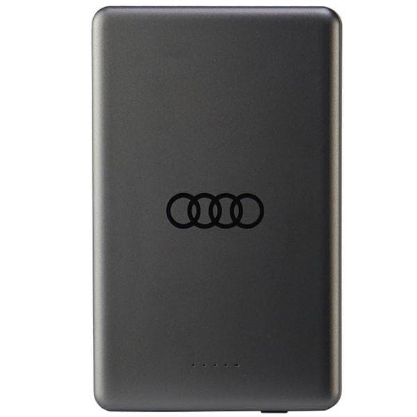 Audi Trådlös Magsafe Powerbank 5000mAh 15W Big Logo Grå